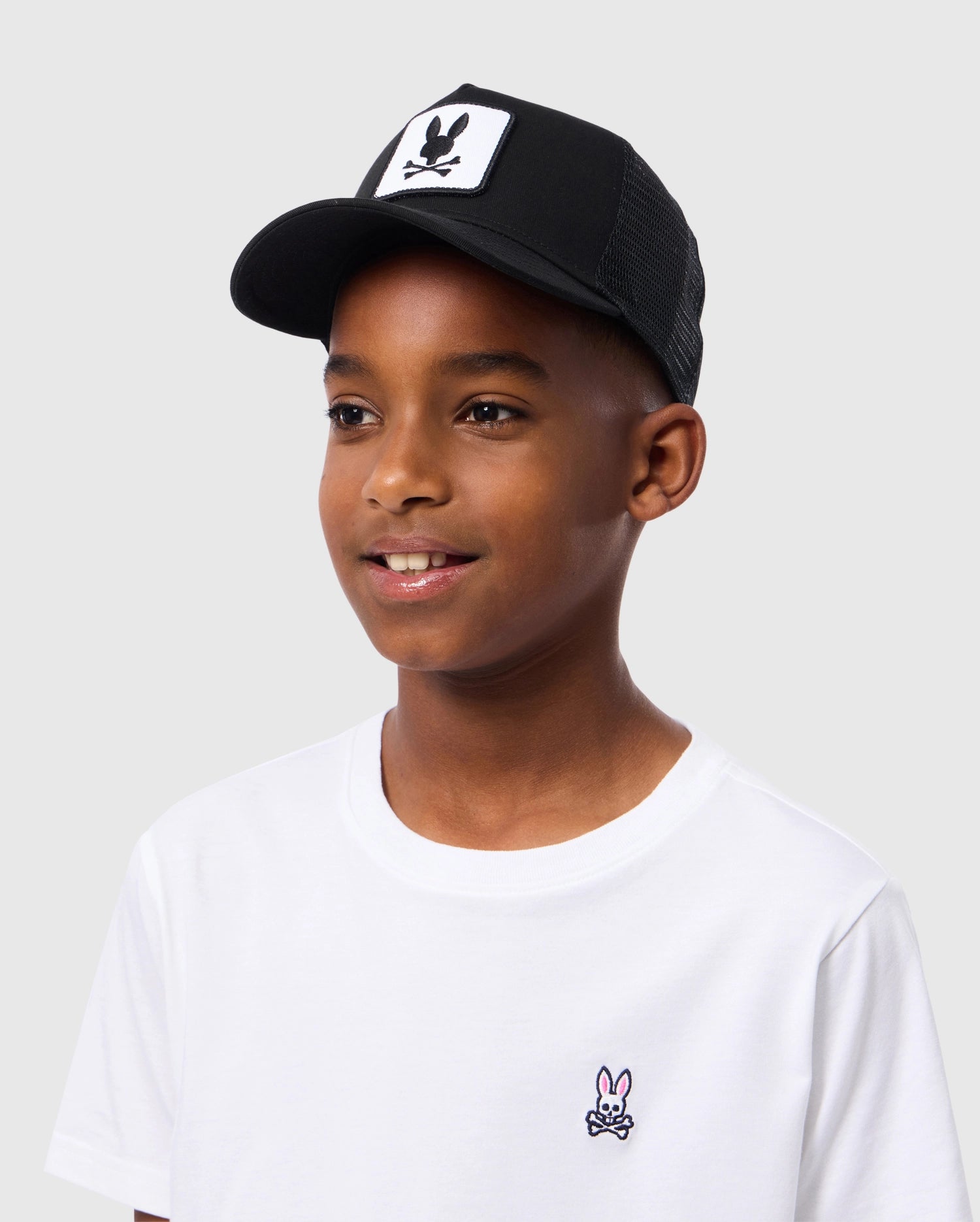 KIDS BUNNY PATCH TRUCKER CAP - B0A965C200