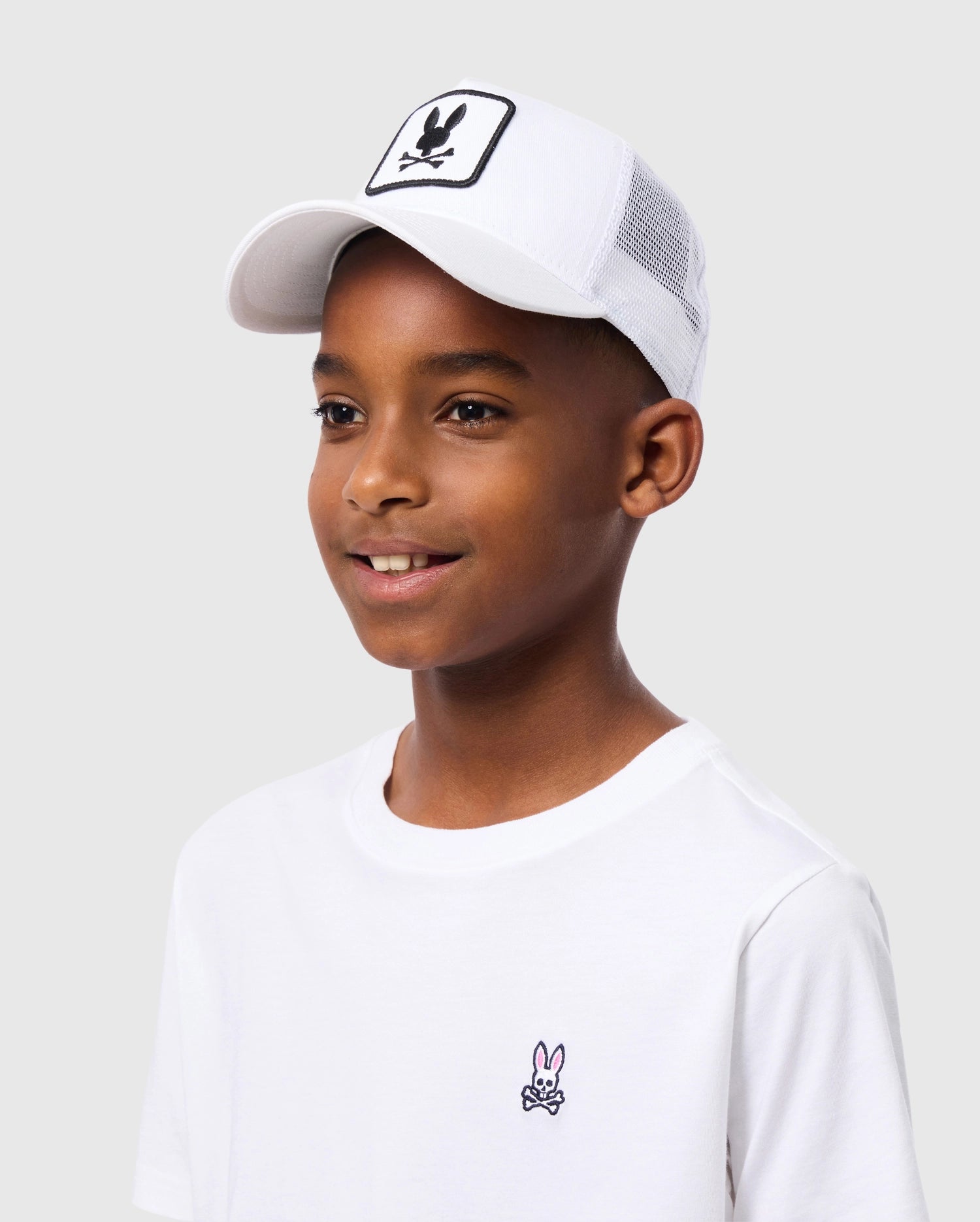 KIDS BUNNY PATCH TRUCKER CAP - B0A965C200