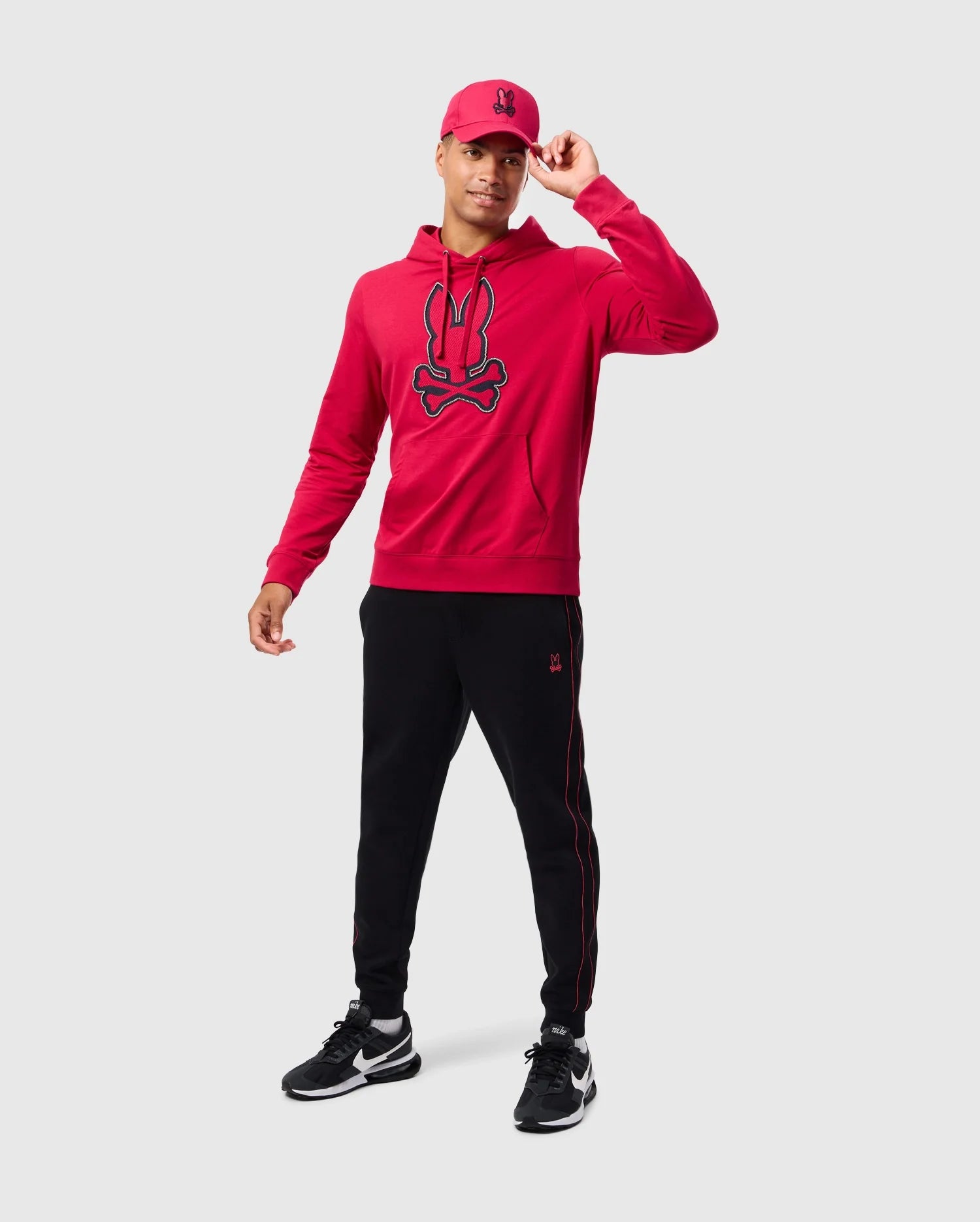 Bright red hoodie mens best sale