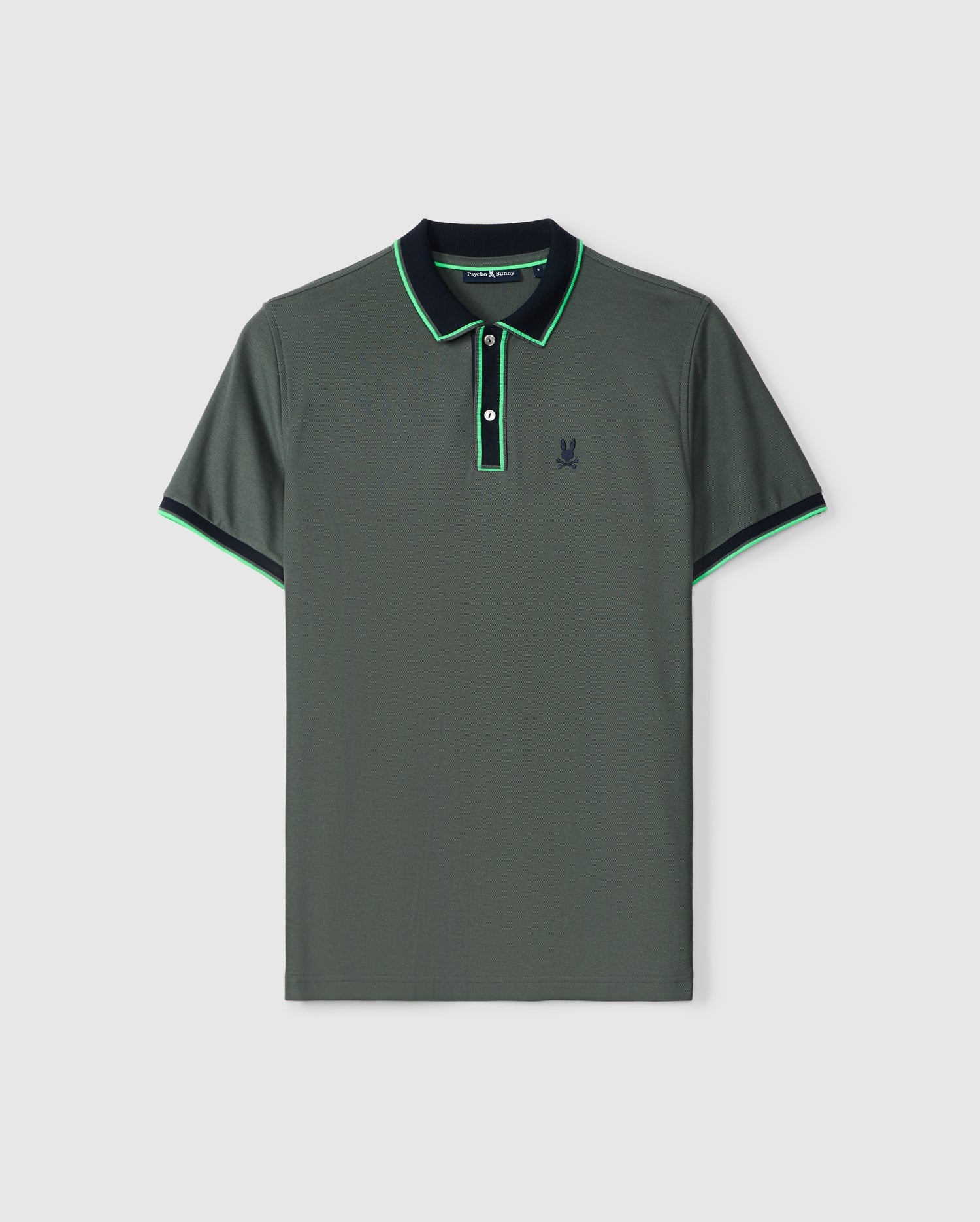 Green and white polo shirt deals