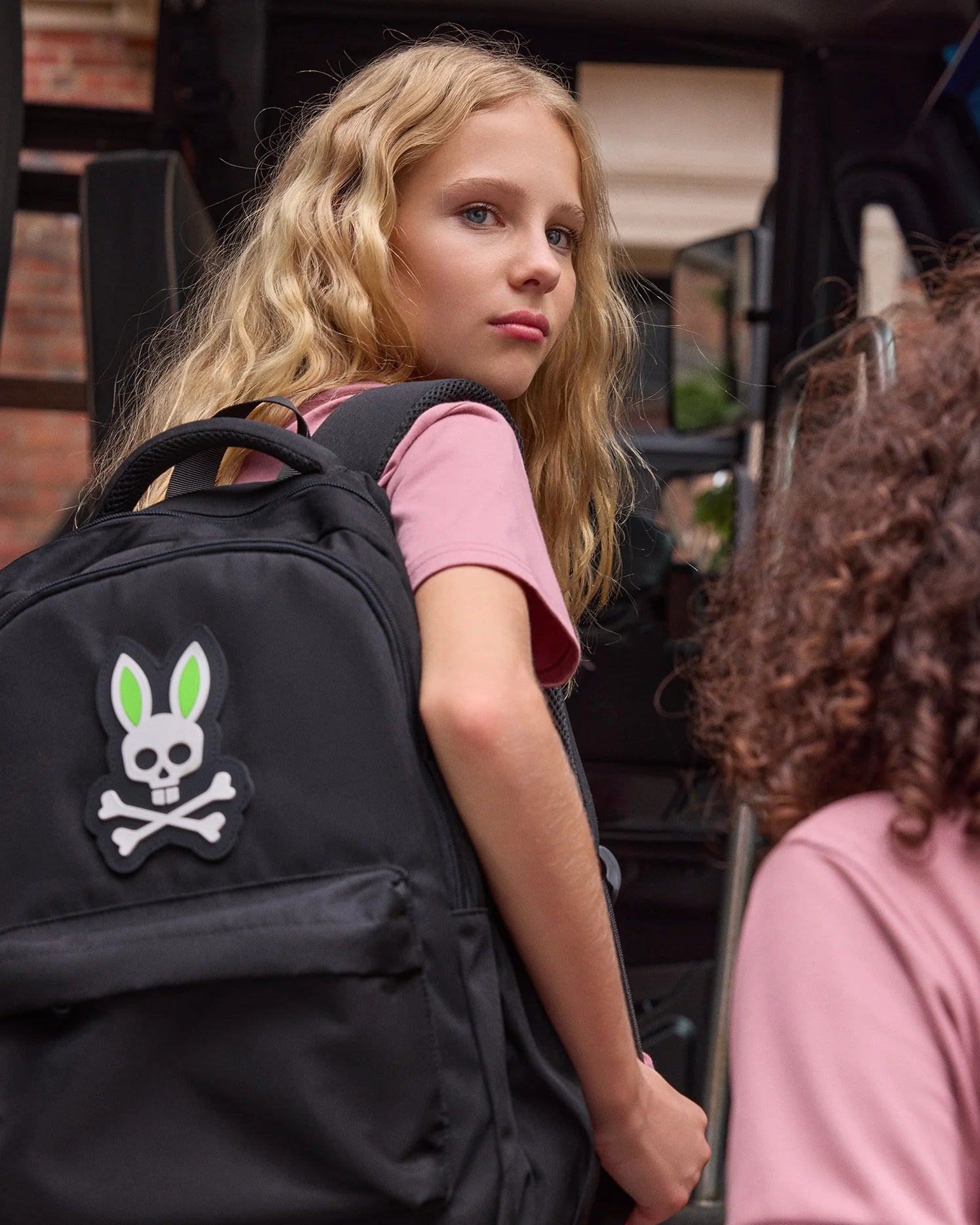 Black KIDS BACKPACK PSYCHO BUNNY