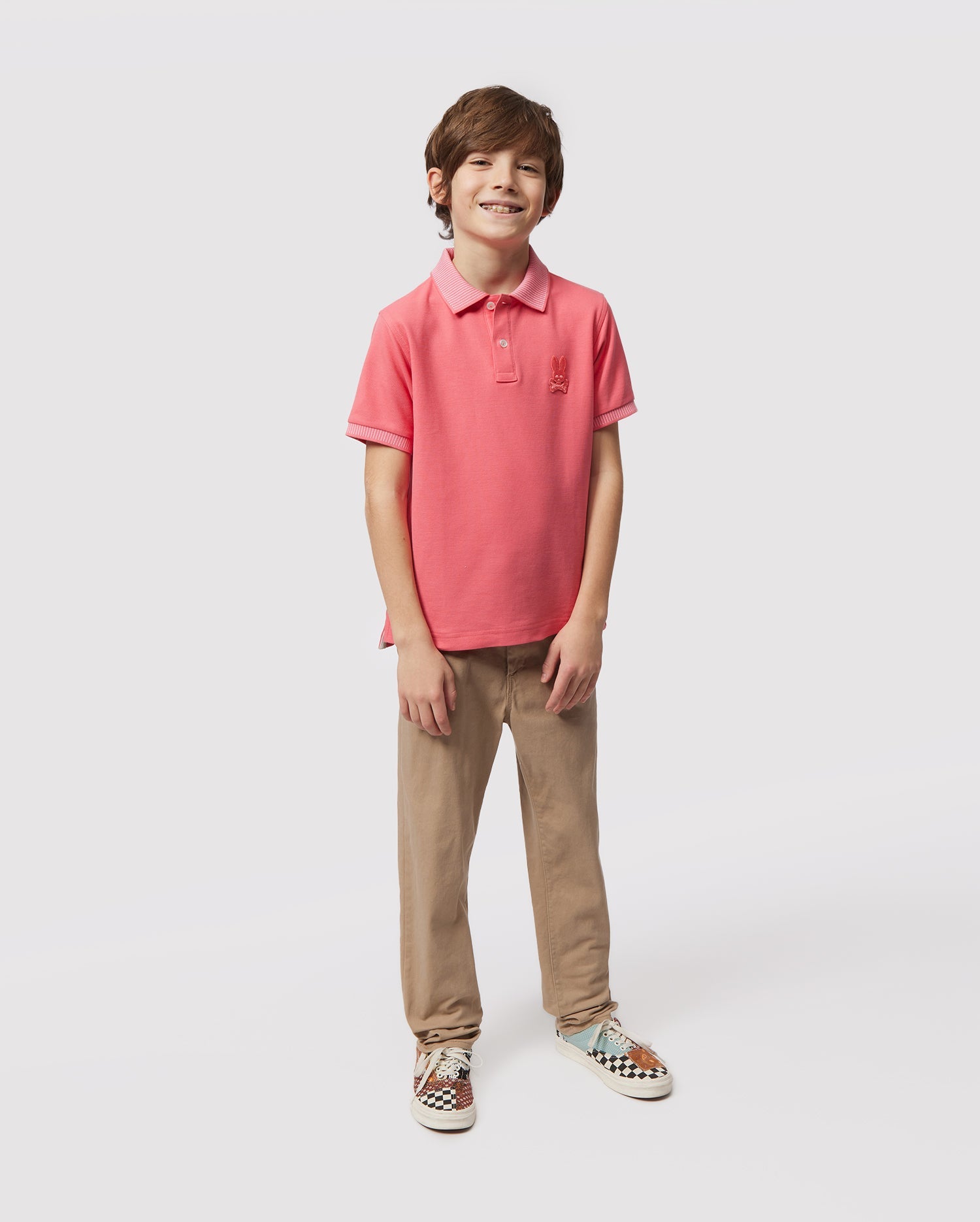 Boys pink polo clearance shirt