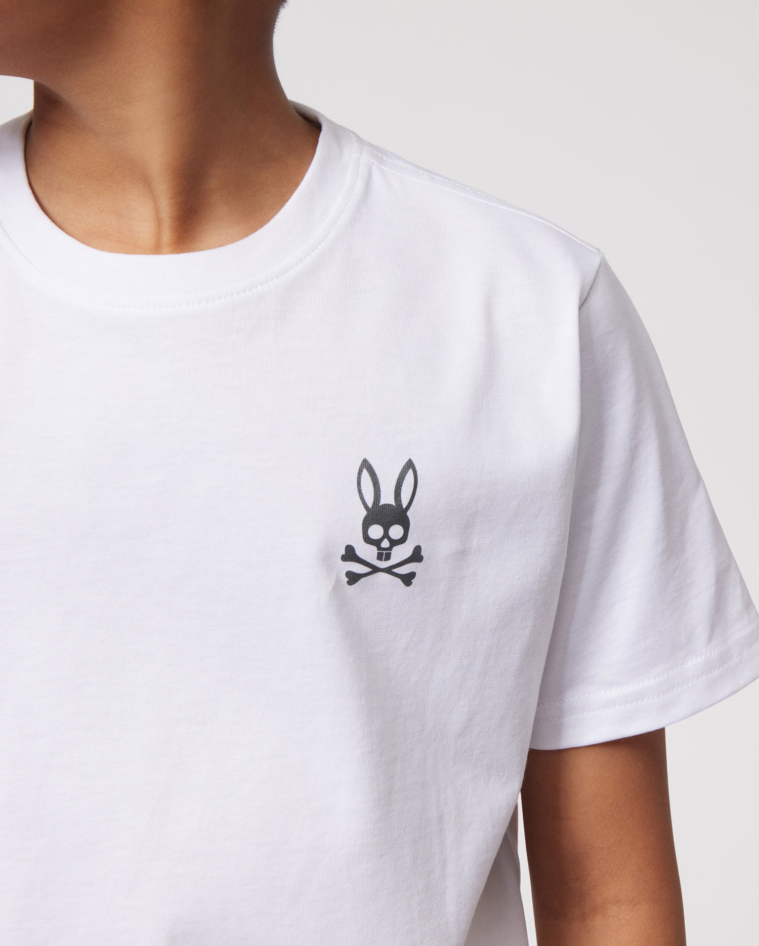 Psycho Bunny Kids Montgomery Back Graphic Tee - B0U947Y1PC 100 White / XS/5-6