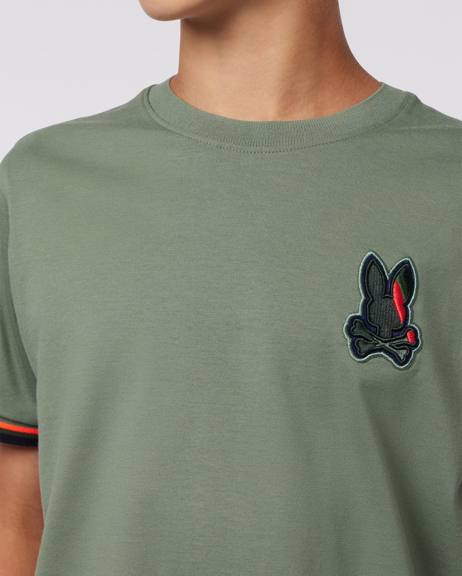 KIDS GREEN APPLE VALLEY EMBROIDERED FASHION TEE | PSYCHO BUNNY 