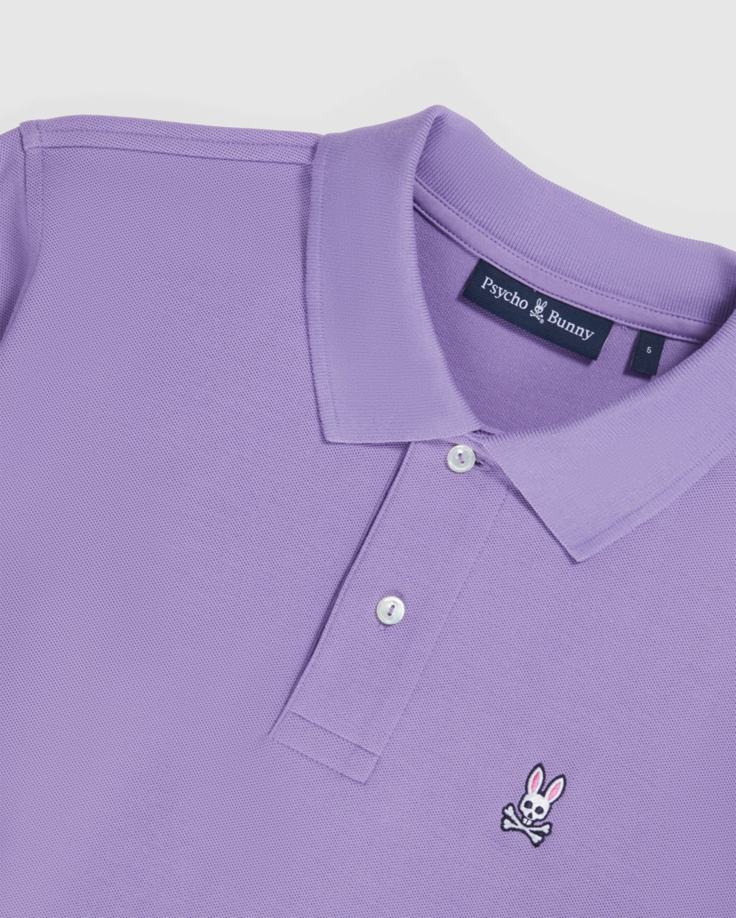 MENS PURPLE CLASSIC PIQUE POLO PSYCHO BUNNY 531 LAVENDER PURPLE M