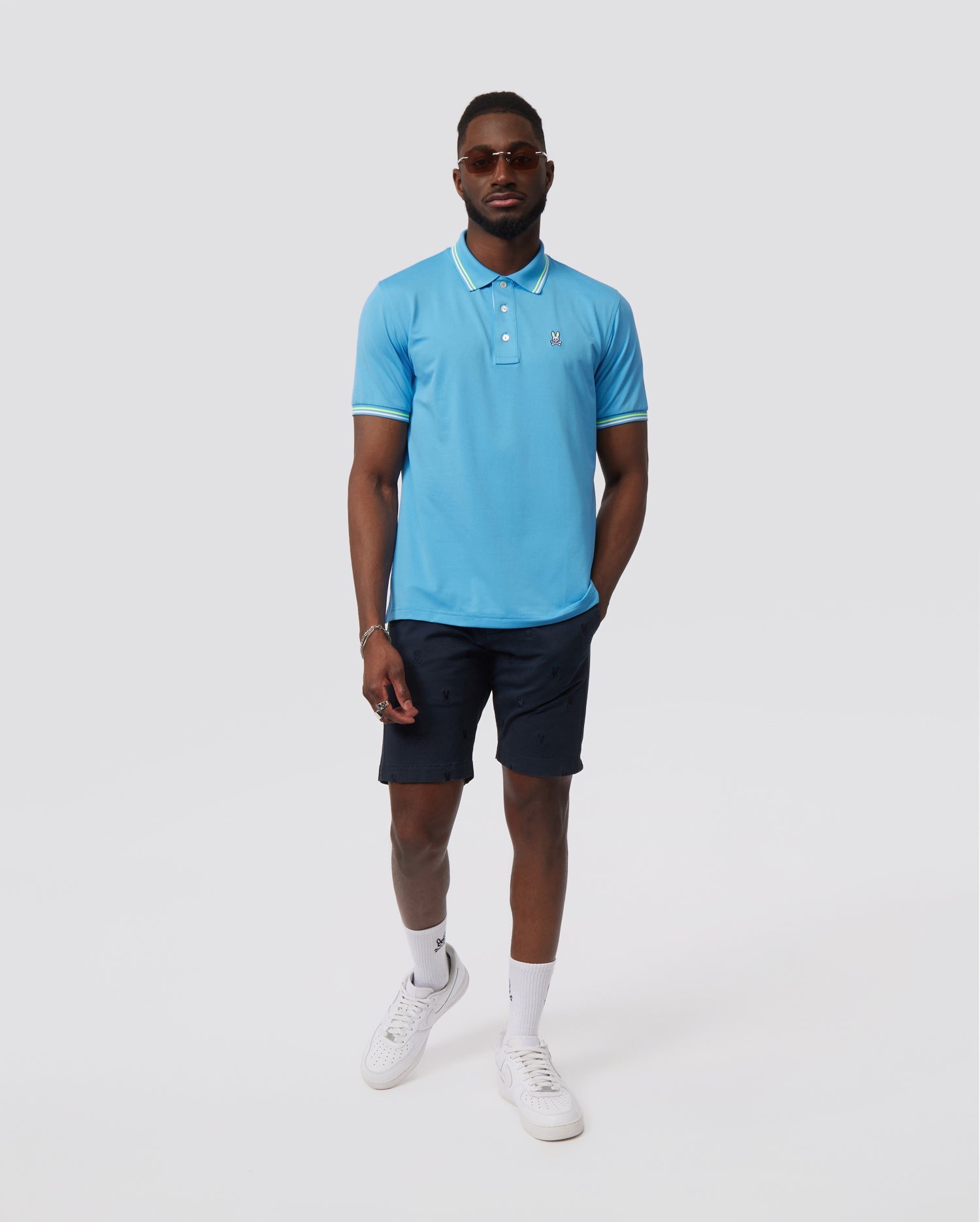 MENS NAVY STAFFORD PIQUE POLO  PSYCHO BUNNY – Psycho Bunny Canada