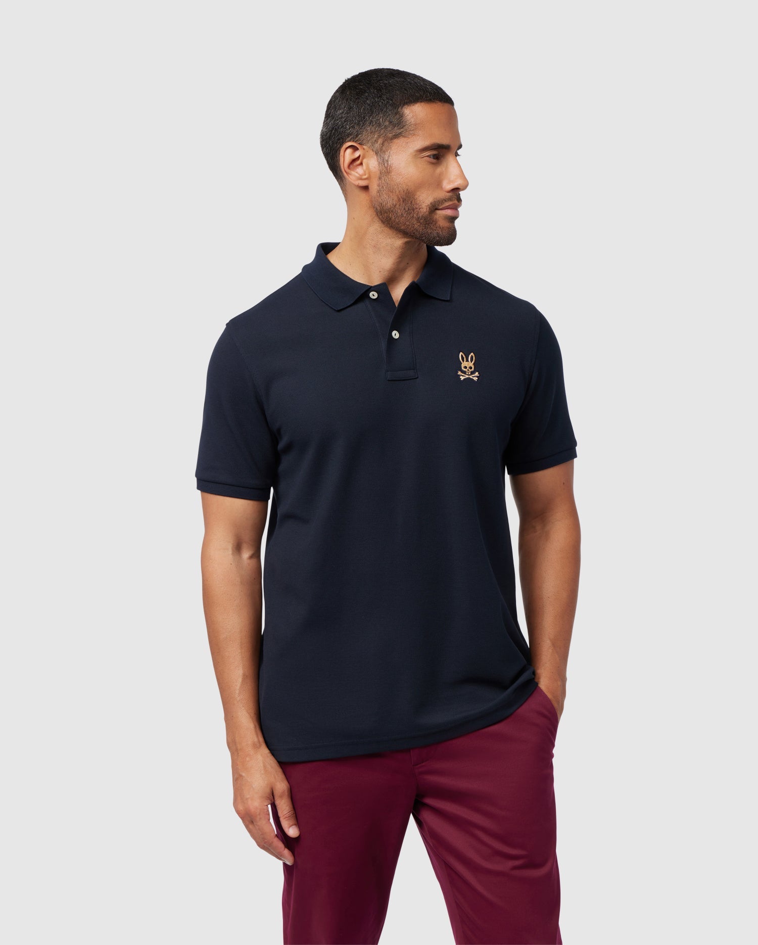 Navy hotsell pique polo