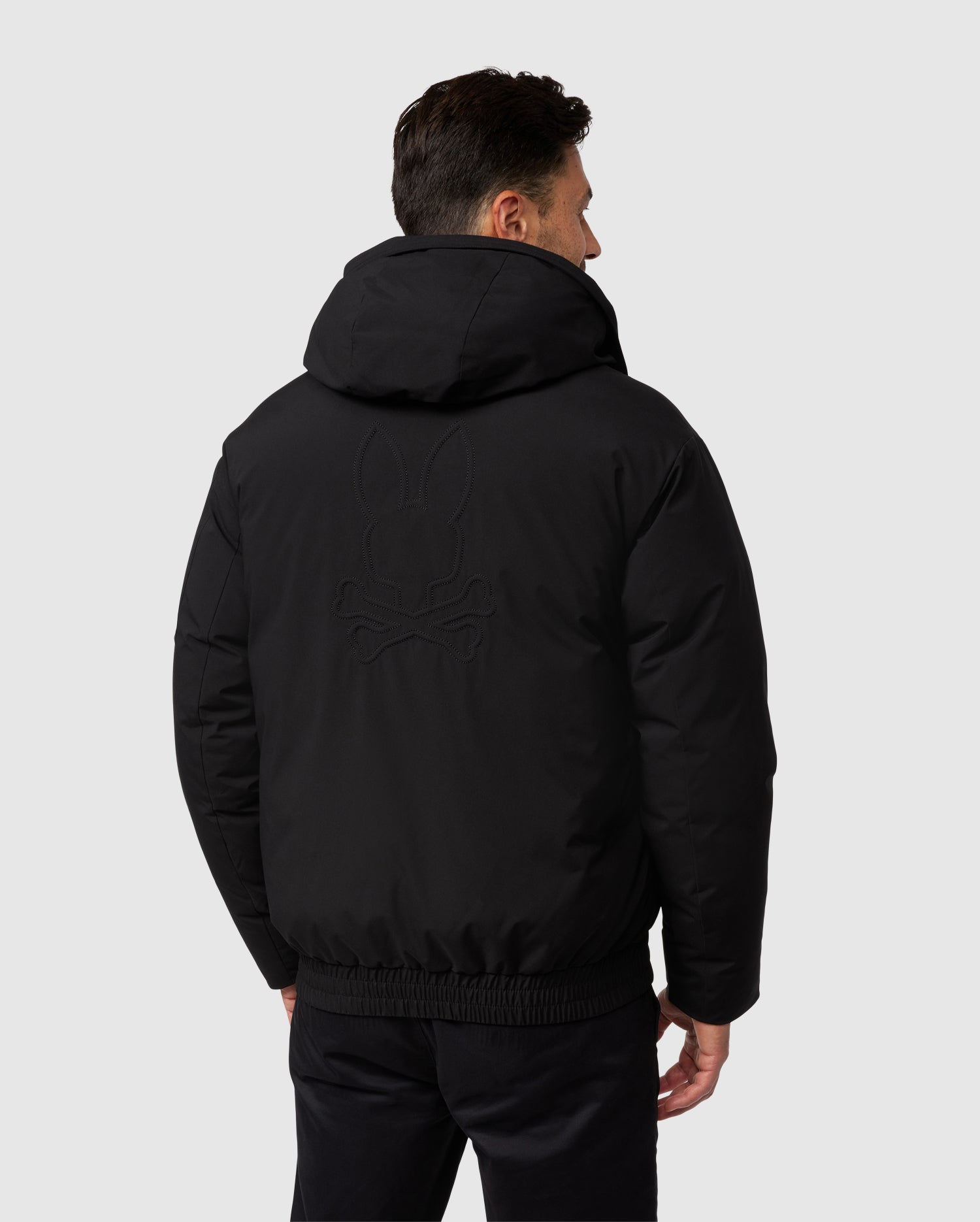 MENS BLACK EVANSTON PUFFER JACKET WITH REMOVABLE HOOD | PSYCHO 