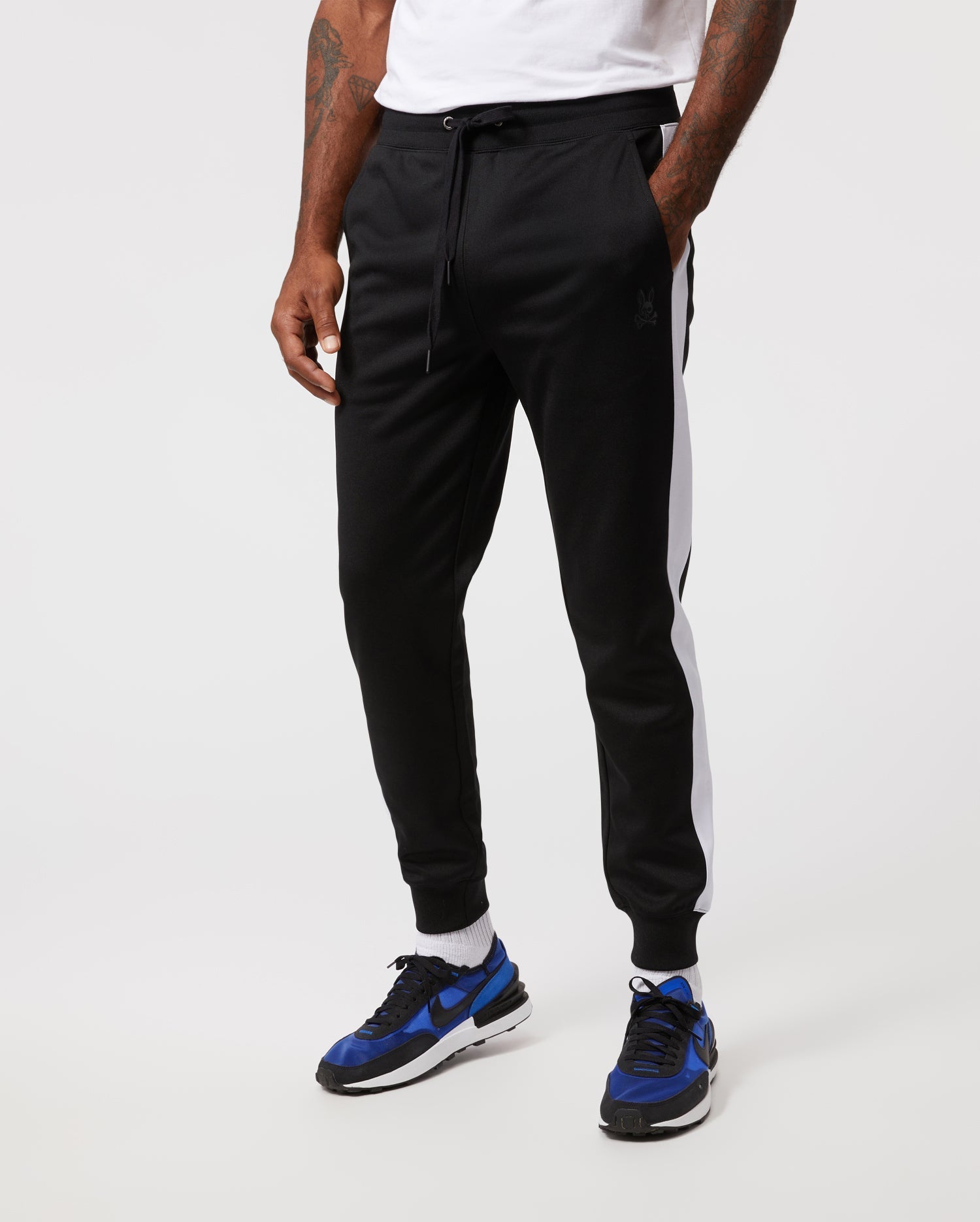 MENS MORO KNIT BLACK TRACK PANTS - B6P138W1CP | PSYCHO BUNNY