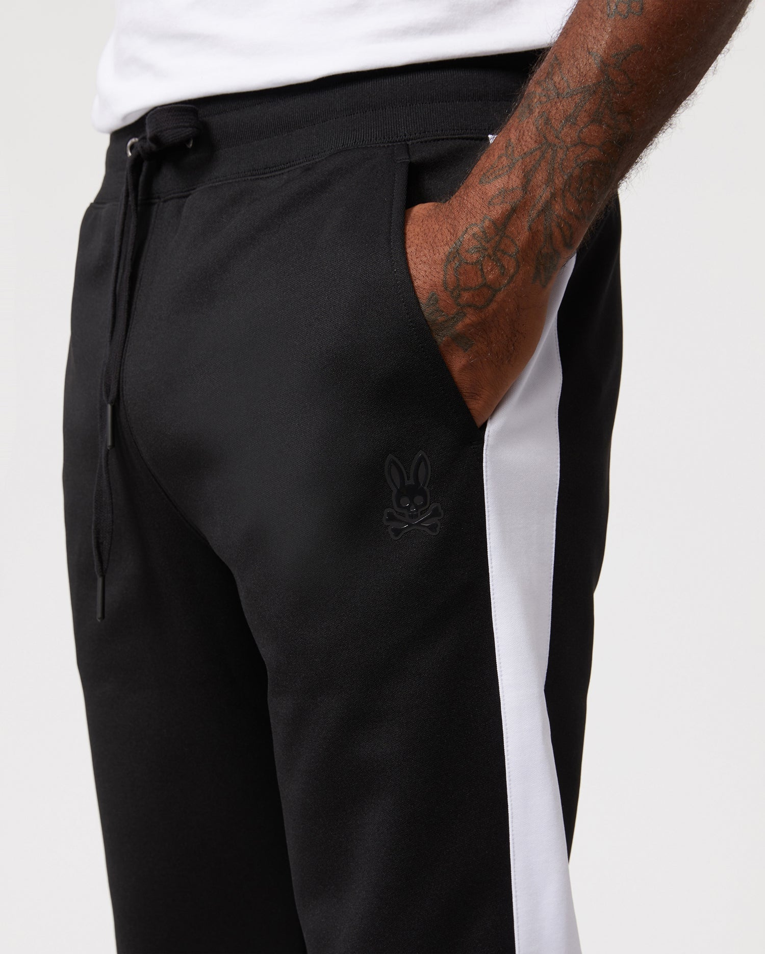 MENS MORO KNIT BLACK TRACK PANTS - B6P138W1CP | PSYCHO BUNNY