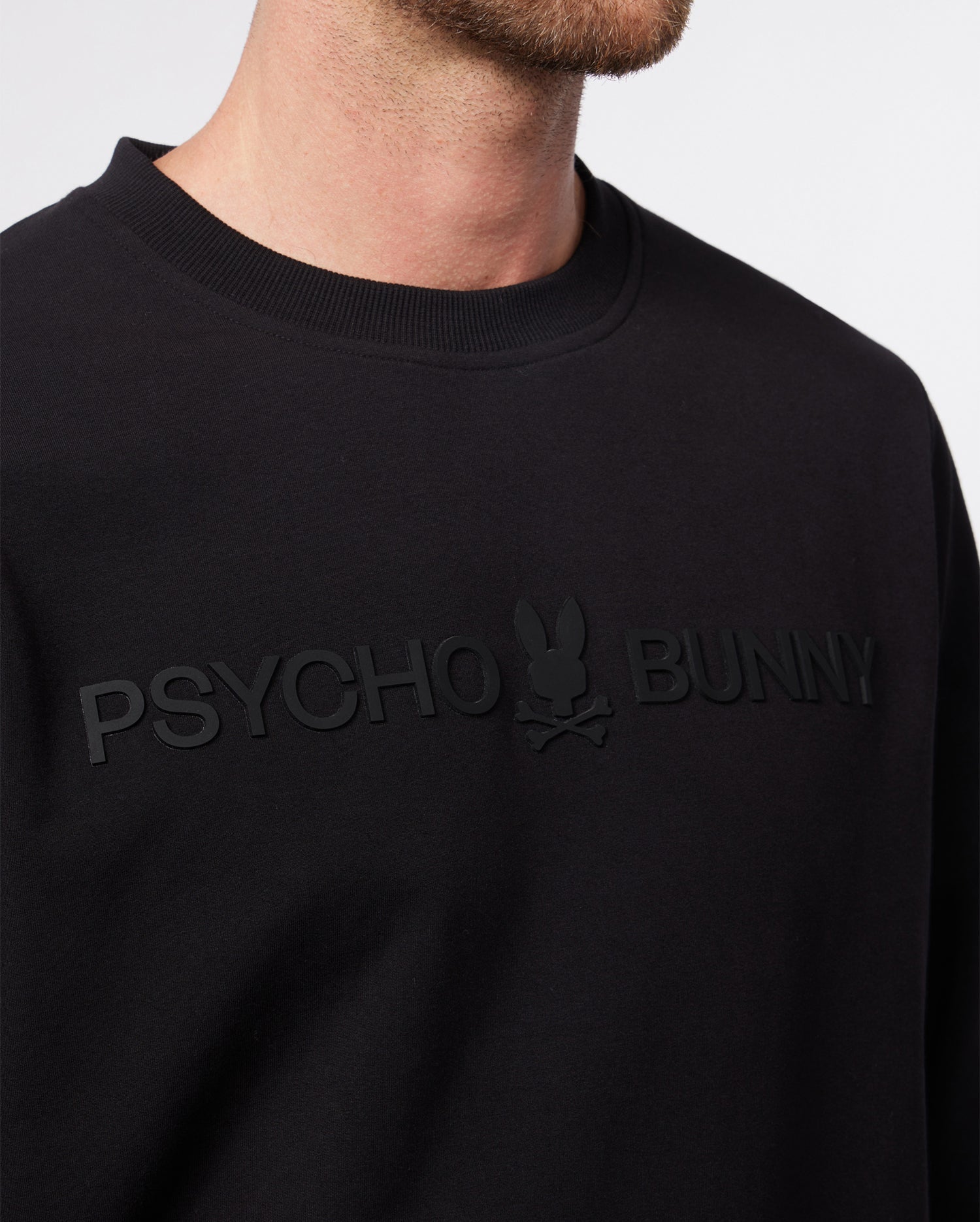 MENS BLACK FRENCH TERRY SWEATSHIRT  PSYCHO BUNNY – Psycho Bunny Canada
