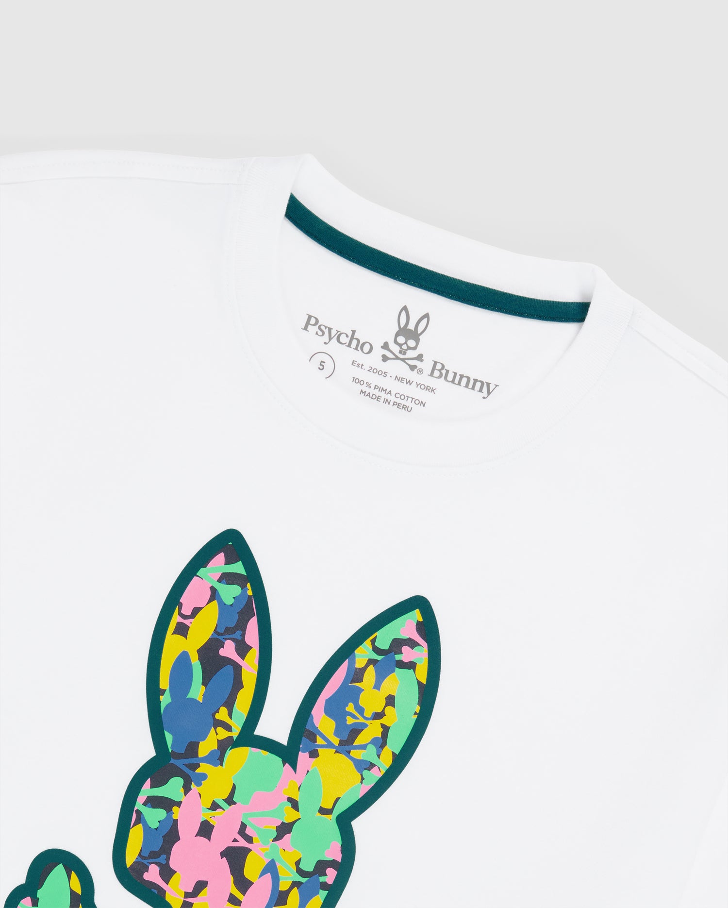 MENS WHITE CHESTER EMBROIDERED GRAPHIC TEE