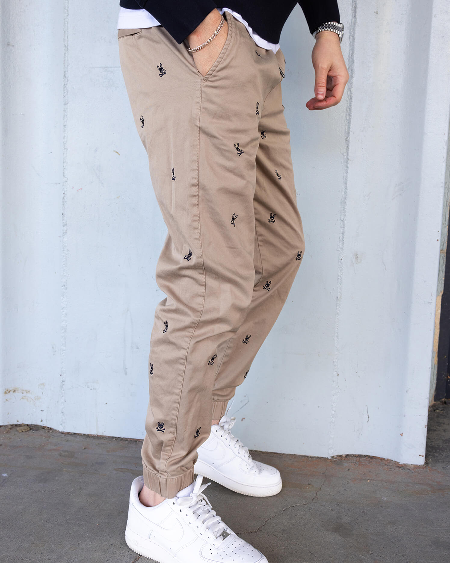 MENS CHAMERS EMBROIDERY COTTON TWILL JOGGER - B6P742X1CE