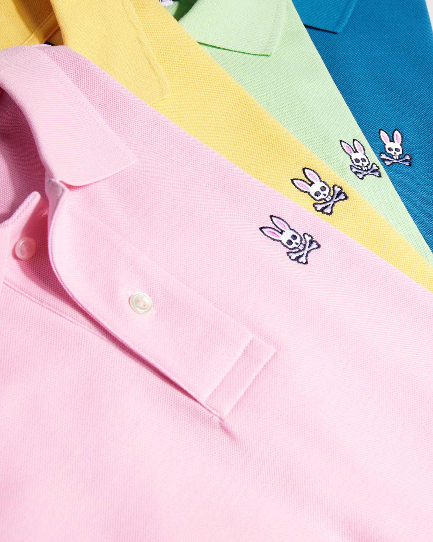 MENS CALLE WHITE STRIPE COLLAR FASHION POLO | PSYCHO BUNNY